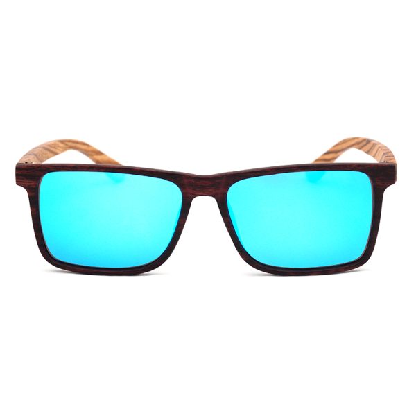 SICILIA BLU Zebra Wood Sunglasses