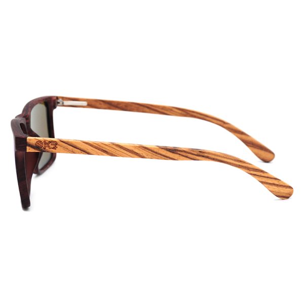 SICILIA BLU Zebra Wood Sunglasses