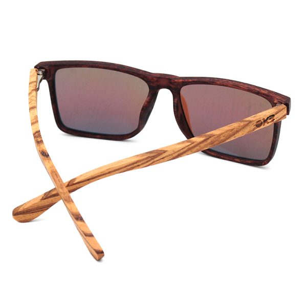 SICILIA BLU Zebra Wood Sunglasses