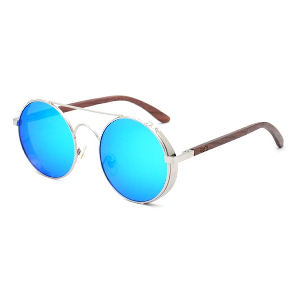 CAPRI BLU Walnut Wood Sunglasses