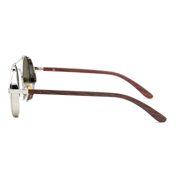 CAPRI BLU Walnut Wood Sunglasses